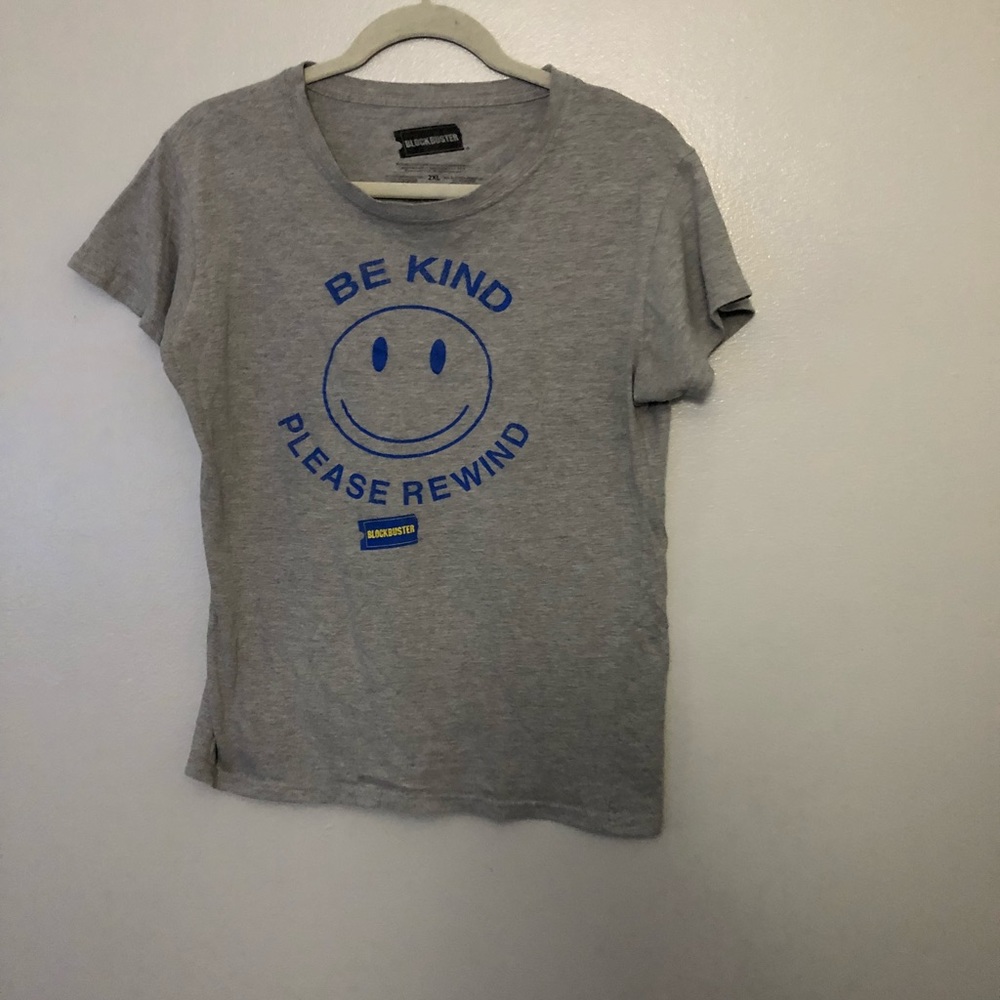 Grey blockbuster graphic tee